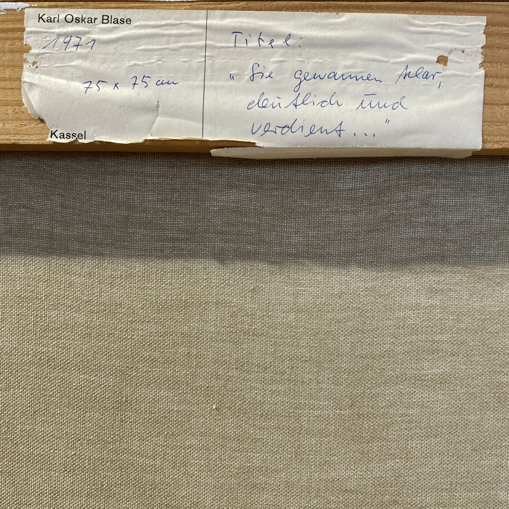 Acryl auf Leinwand 'Sie gewannen klar, deutlich und verdient', Karl Oskar Blase, 1971