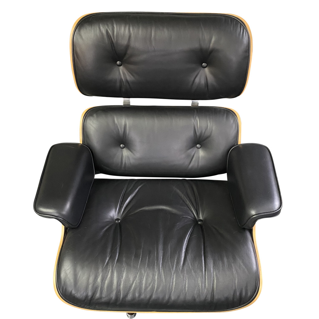 Armlehnsessel mit Ottomane 'Lounge Chair', Charles und Ray Eames, 1950er Jahre