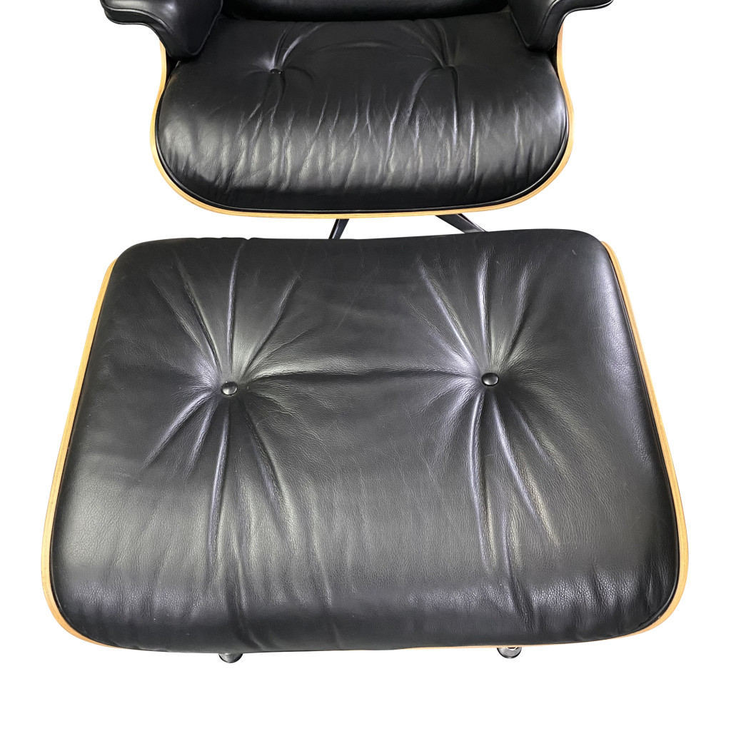 Armlehnsessel mit Ottomane 'Lounge Chair', Charles und Ray Eames, 1950er Jahre