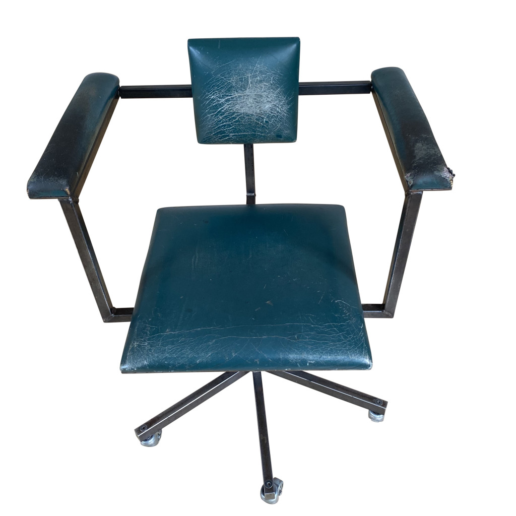 Armlehnstuhl 'Rollstuhl', Jojo Eckhardt, 1989