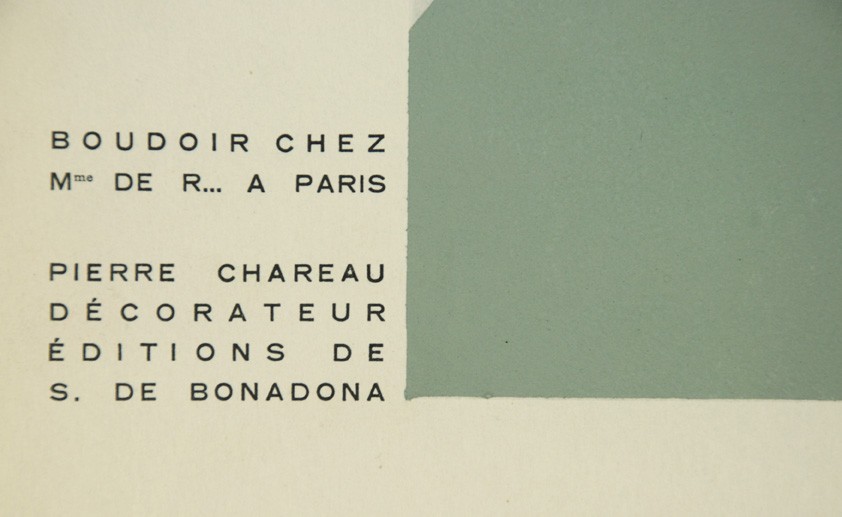 Blatt 12 'Boudoir Chez', Pierre Chareau 1930er Jahre