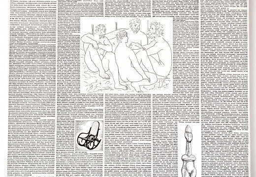 Federzeichnung 'Picasso-Geschichten', Karl Oskar Blase, 1979