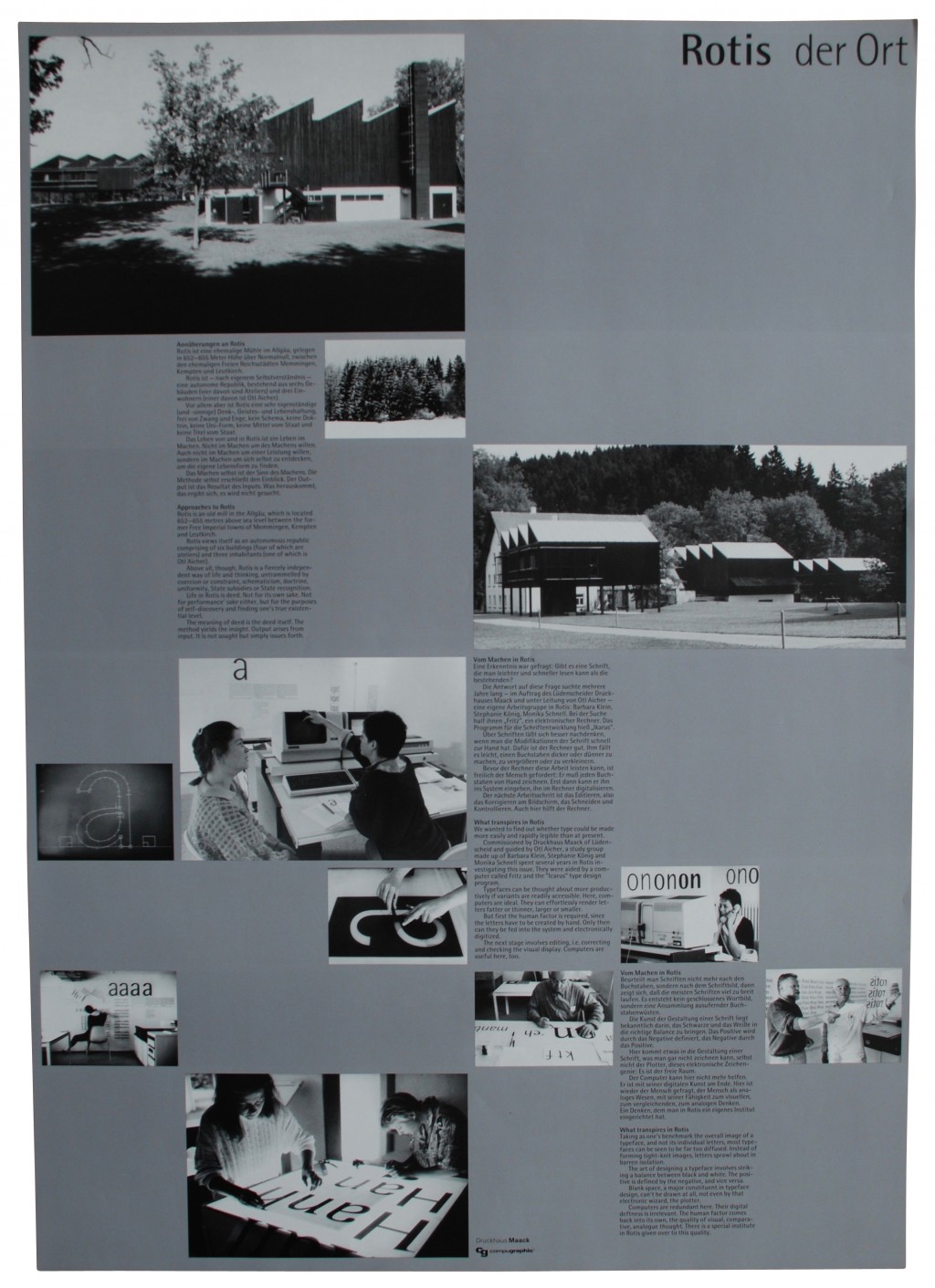 Plakat 'Rotis der Ort', Otl Aicher 1988
