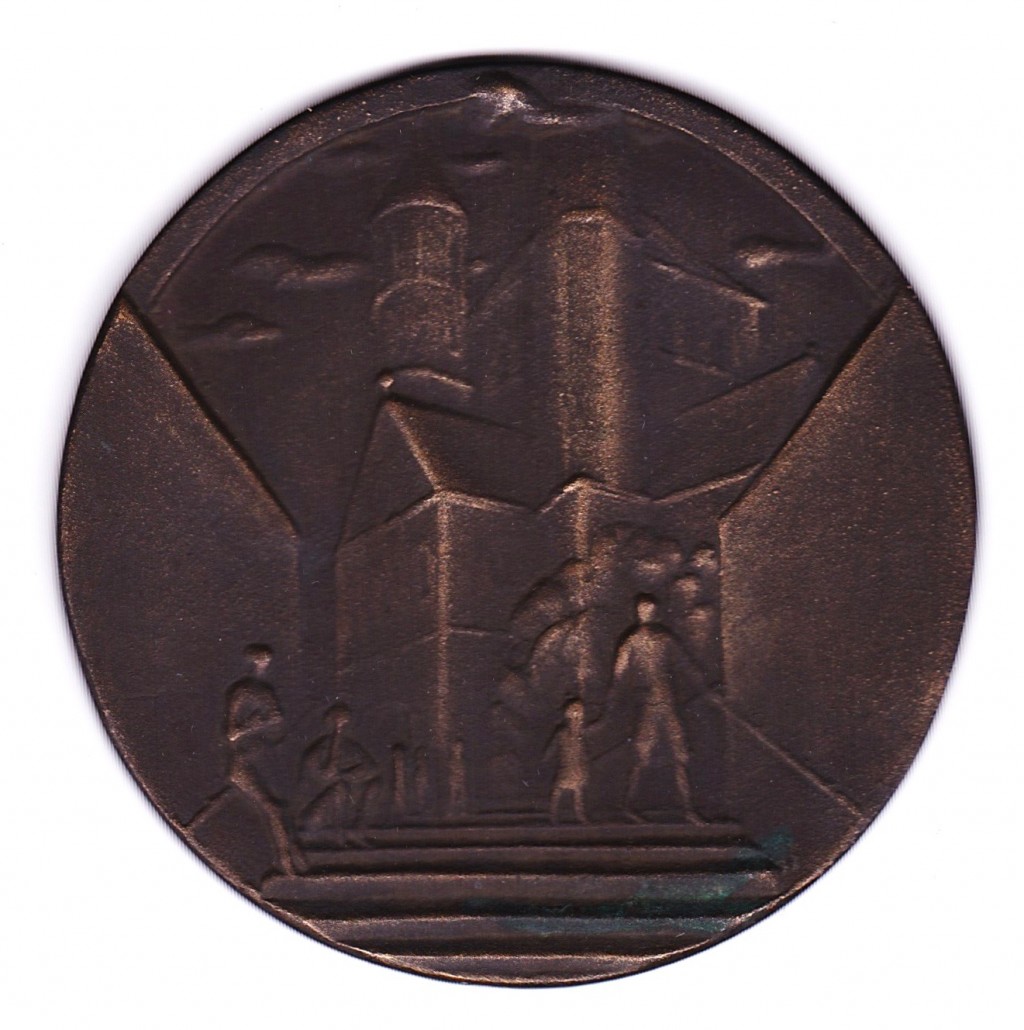 Plakette 'Pantaleon zu Köln', Elmar Hillebrand (1925-2016) 1973