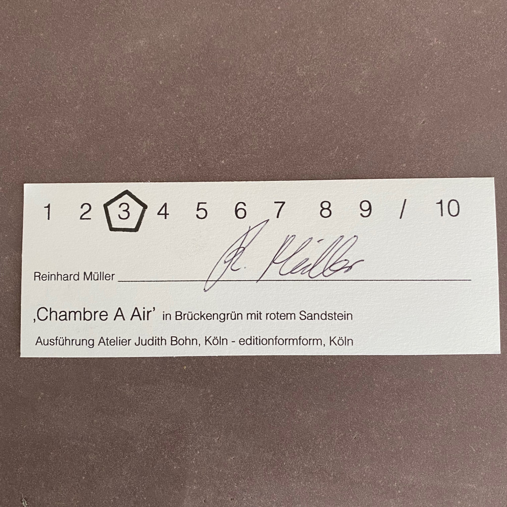 Schlauchregal 'Chambre A Air', 3/10, Reinhard Müller 1987