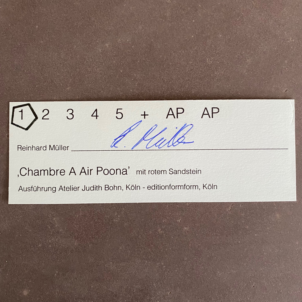 Schlauchregal 'Chambre A Air Poona', 5 + 2 AP , Reinhard Müller, Gruppe Pentagon, 1987/2022