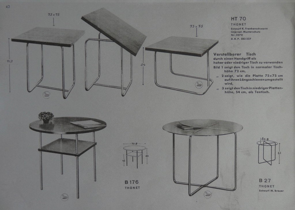 Tisch 'HT 70', Kurt Frankenschwerth 1935