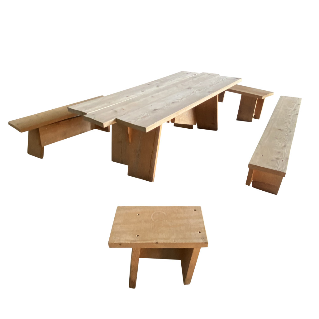 Tisch mit vier Bänken, Andres Bally, 2013
