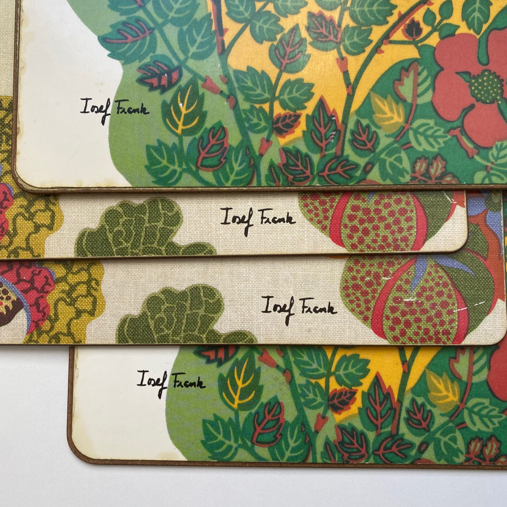 Vier Tischsets, Josef Frank, 1950er Jahre